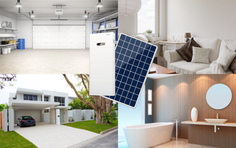 Garage, outside, lounge room, bathroom - where is safe to install a solar battery